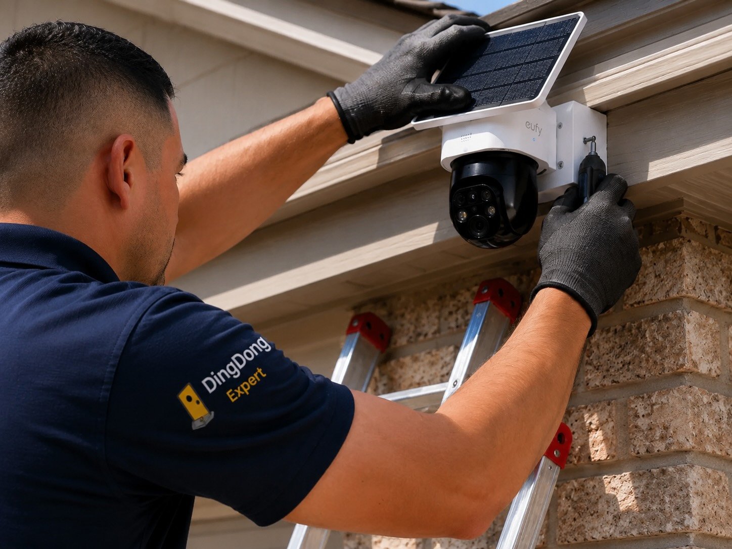 Outdoor security camera installation — Orange County residential install