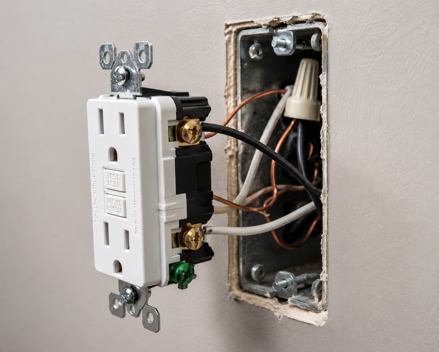 GFCI outlet installation — residential electrical service in Orange County